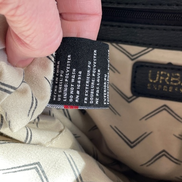 Urban Expressions Black Hobo Bag - Braided Shoulder Strap - Vegan Leather - Picture 10 of 10